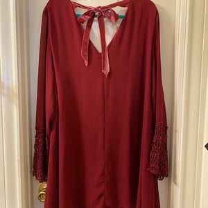 Red Umgee Dress with Lace